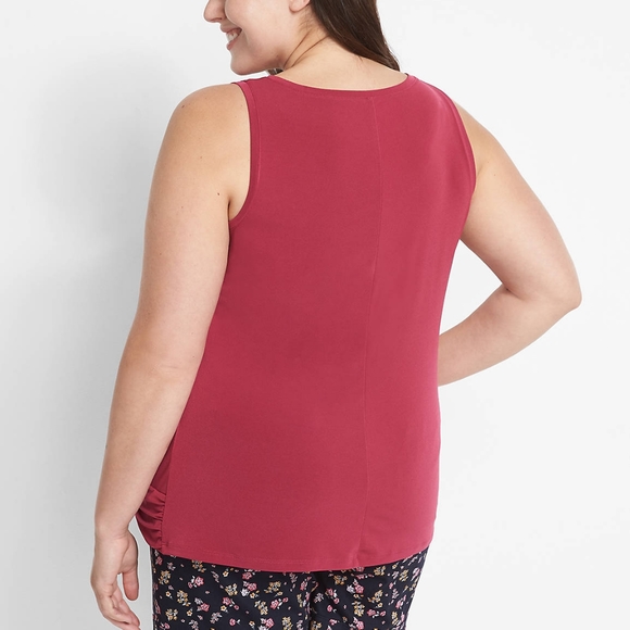 Lane Bryant Womens Plus Size Pink Sleeveless Twist Tank Top Size 22 24 - Picture 5 of 10